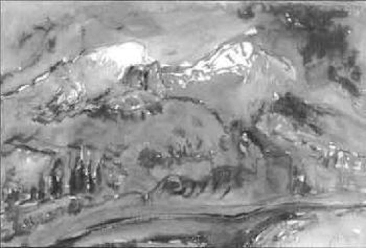Highland landscape by John Bellany