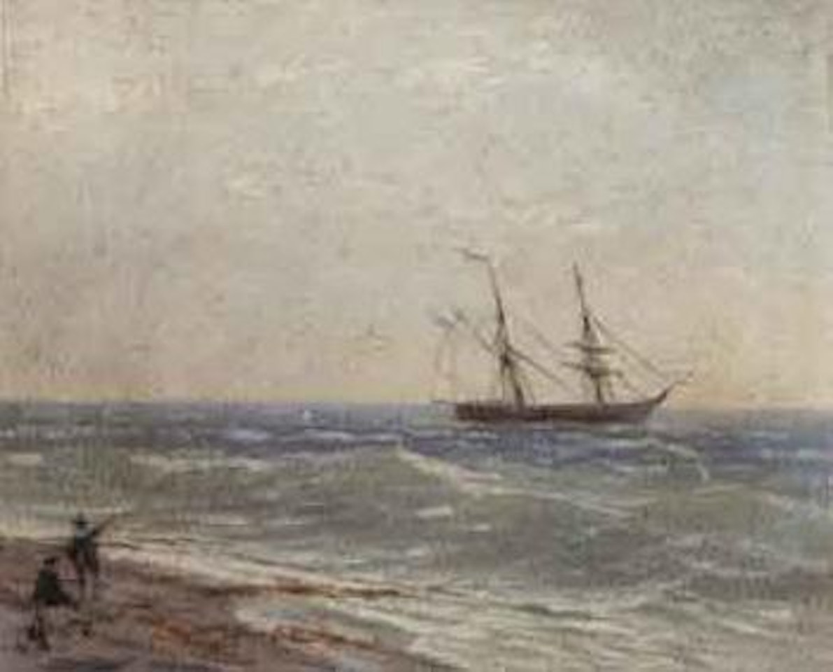 Ship by the shore by Ivan Konstantinovich Aivazovsky