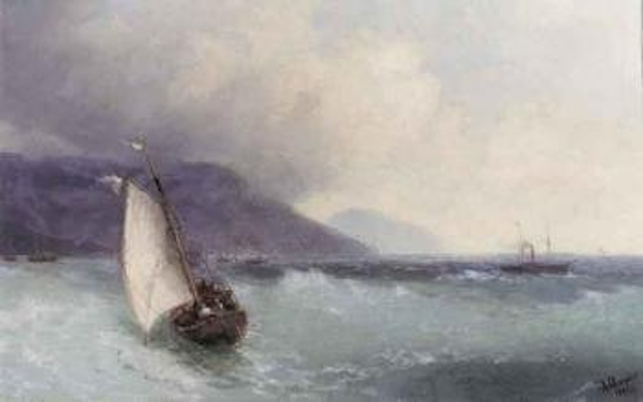 Swimmers off the beach of Theodosia by Ivan Konstantinovich Aivazovsky