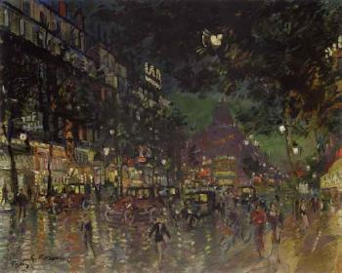 View of the boulevard Haussman, Paris by Konstantin Alekseevich Korovin