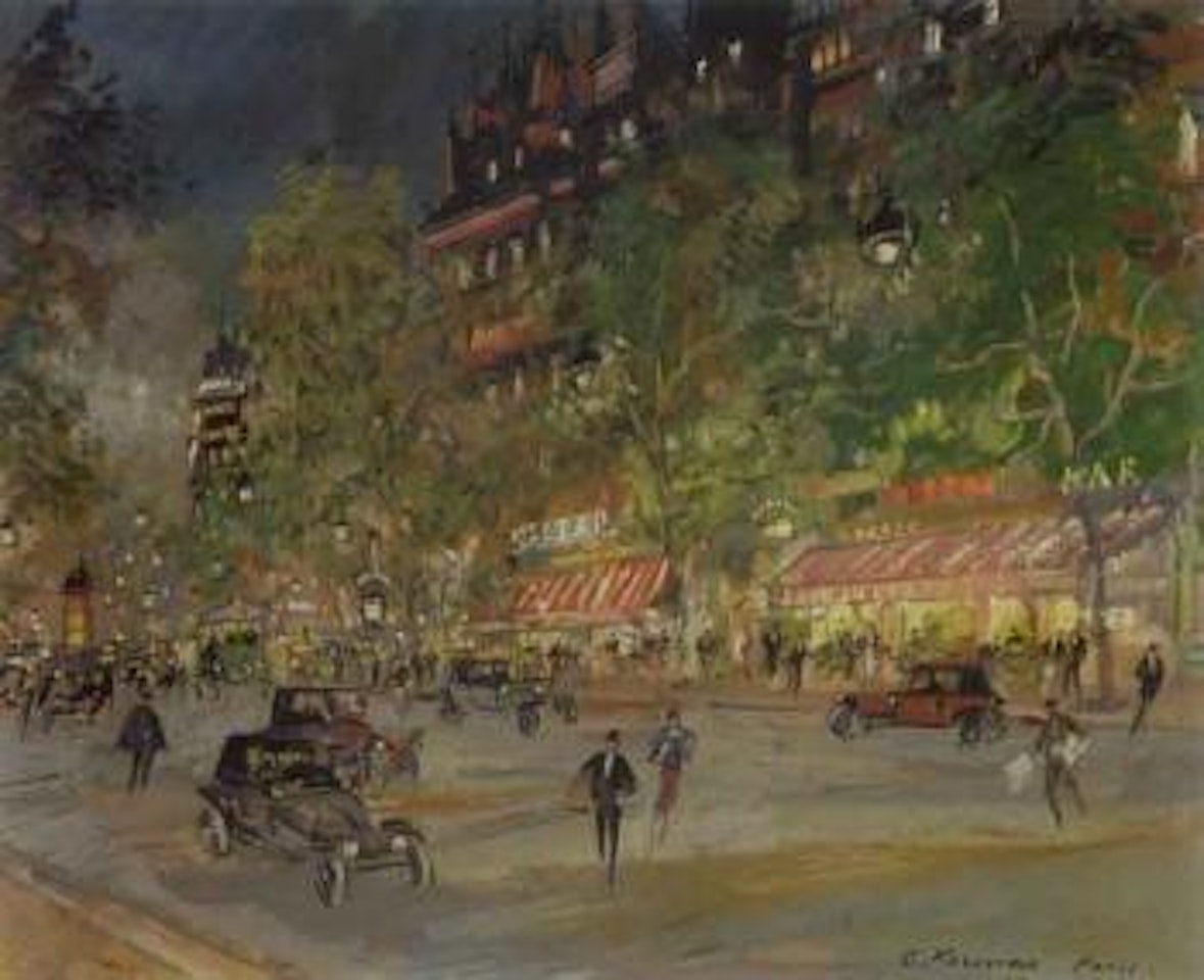 Paris by night by Konstantin Alekseevich Korovin