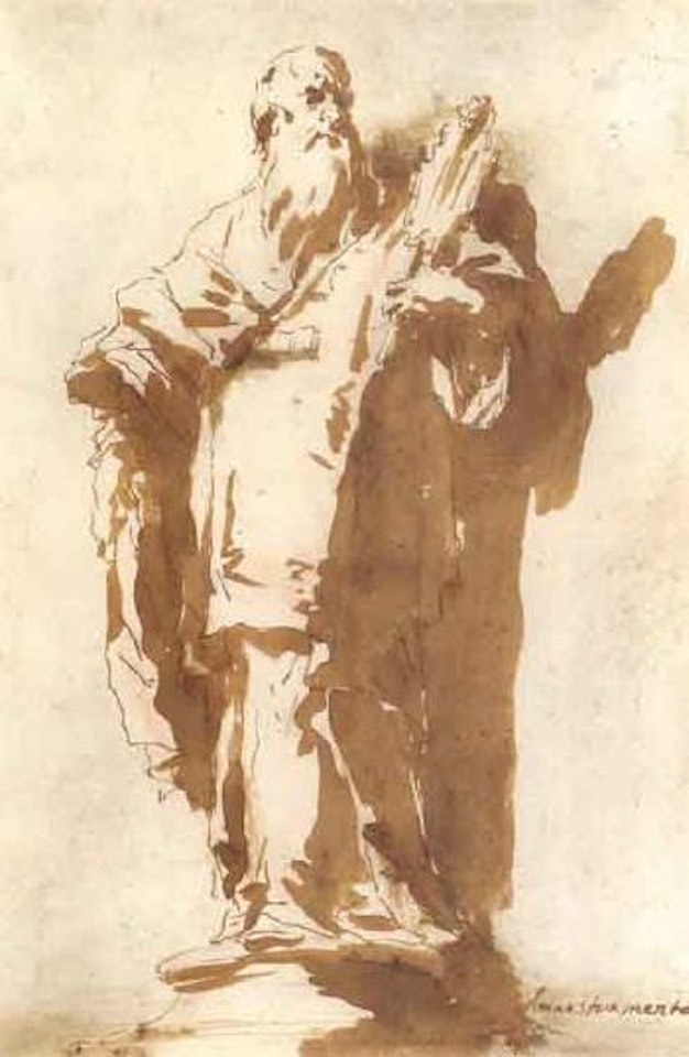 Study for allegorical statue by Giovanni Battista Tiepolo