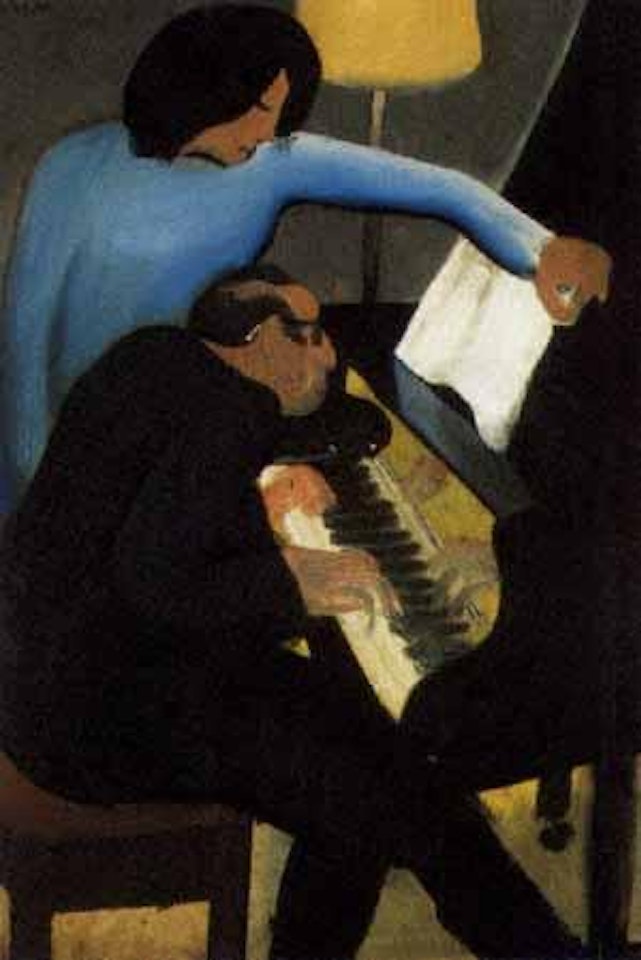 Istrom Nadas at the piano in Dunedin by Michael Smither