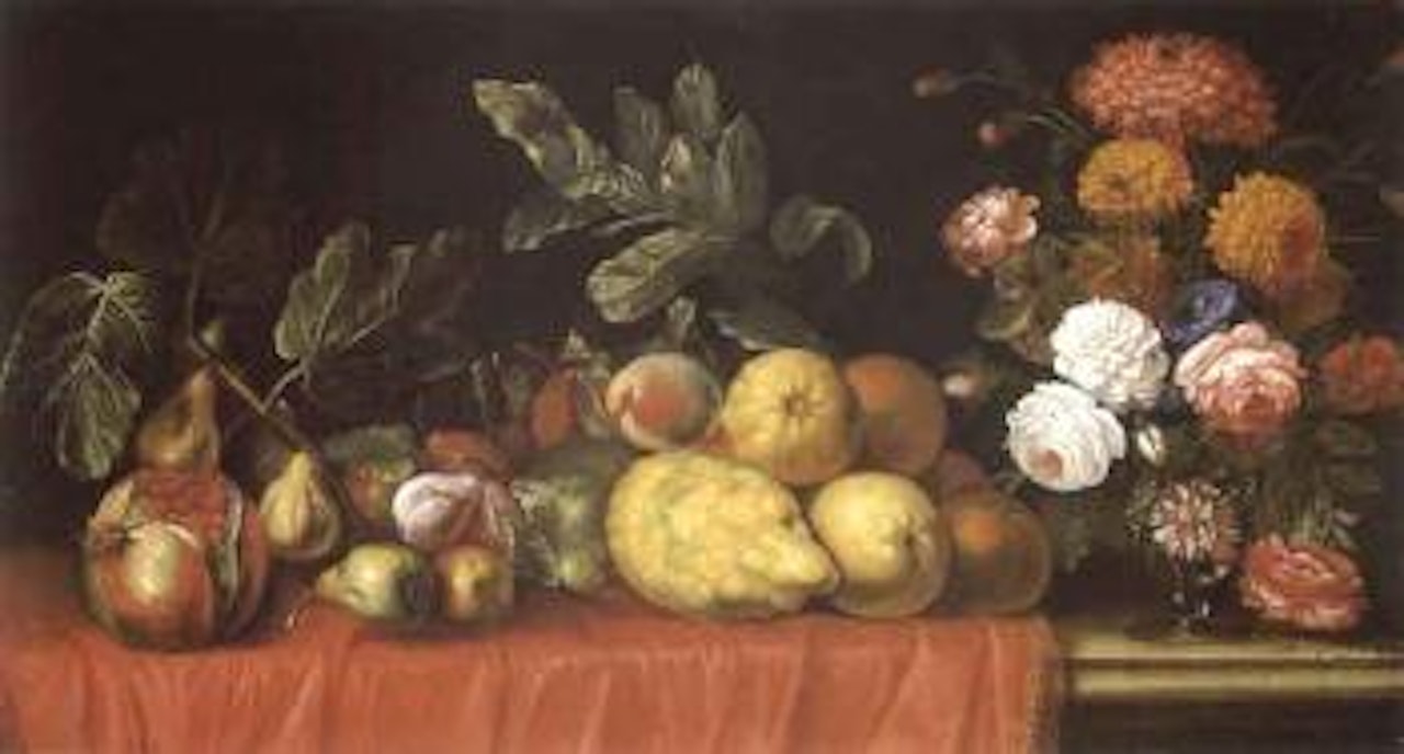 Still life of flowers and fruit by Italian School