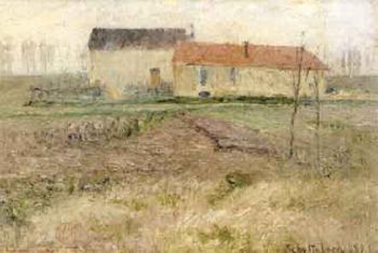 Barns in Grez, France by Anshelm Schultzberg