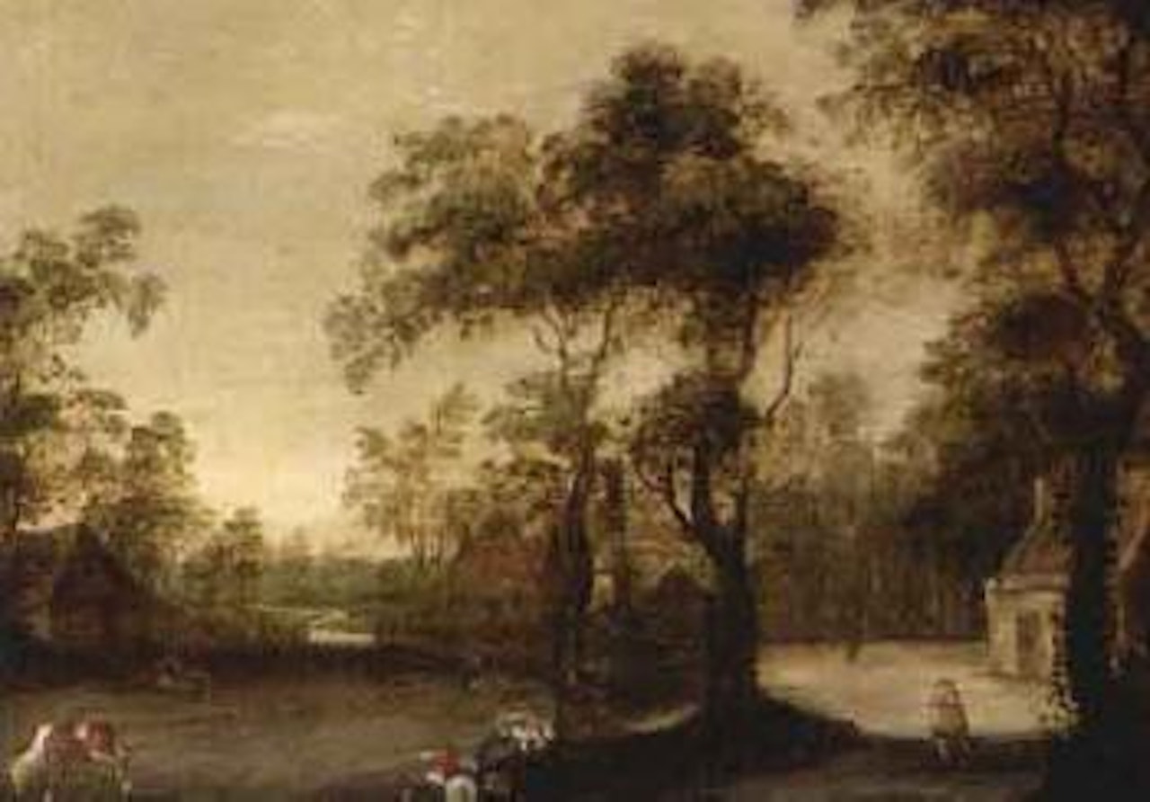Landscape with buildings and figures by Jan Brueghel the Younger