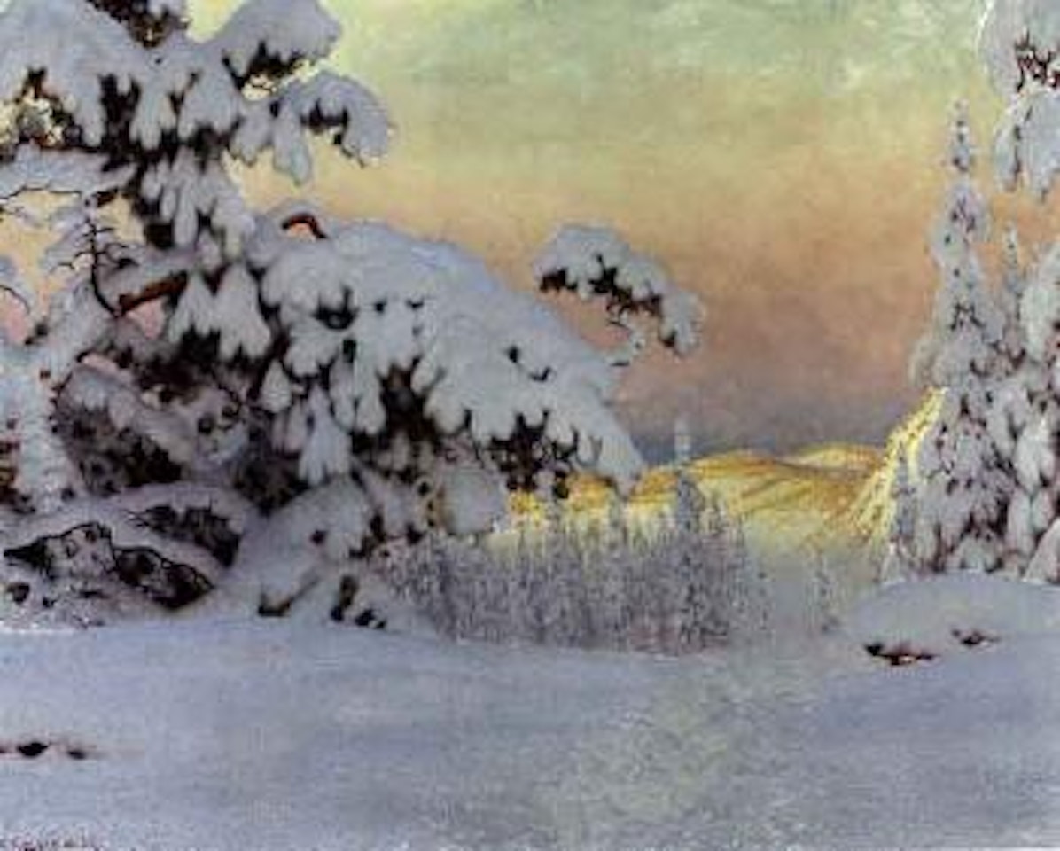 Winter landscape from Varmland by Gustaf Fjaestad