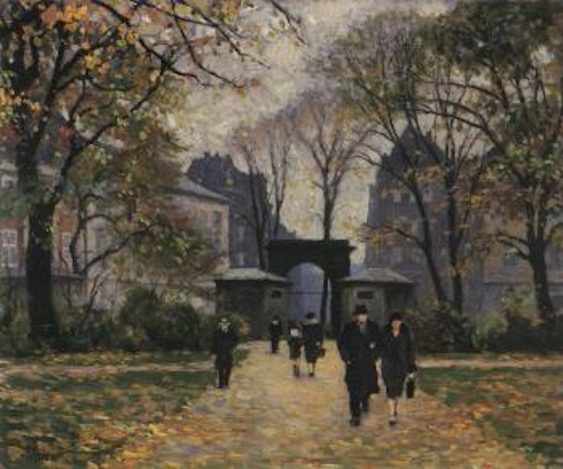 Walking in King's Garden, autumn by Paul Fischer