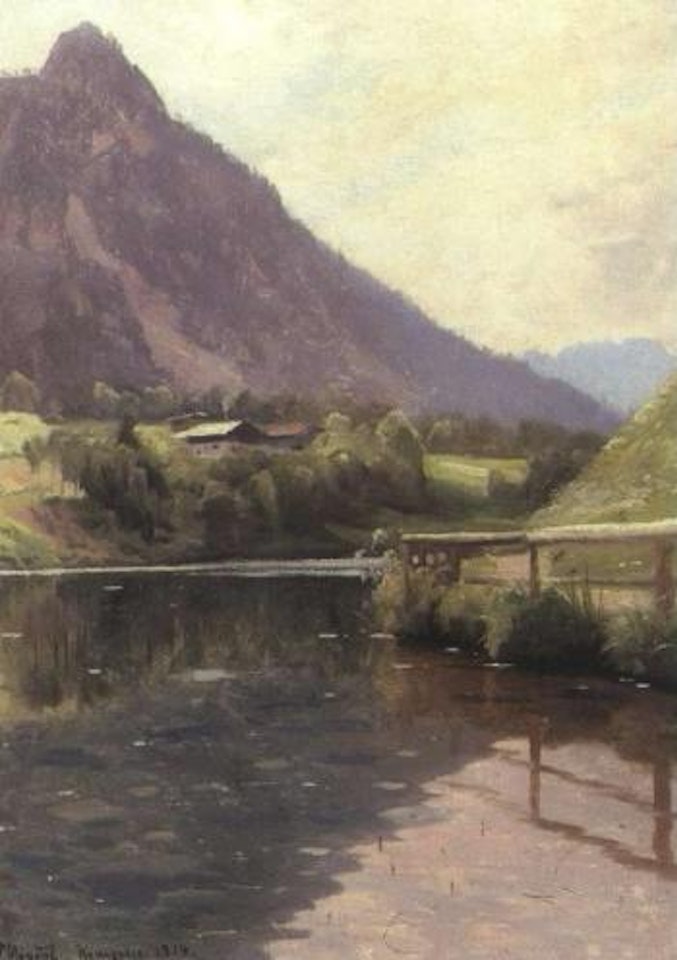 Landscape, Grunstein near Konigsee by Peder Mork Monsted