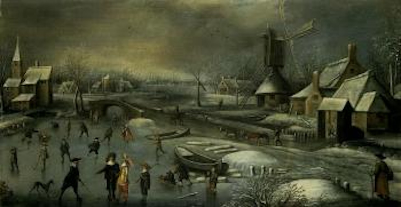 Enjoying the ice by Dutch School