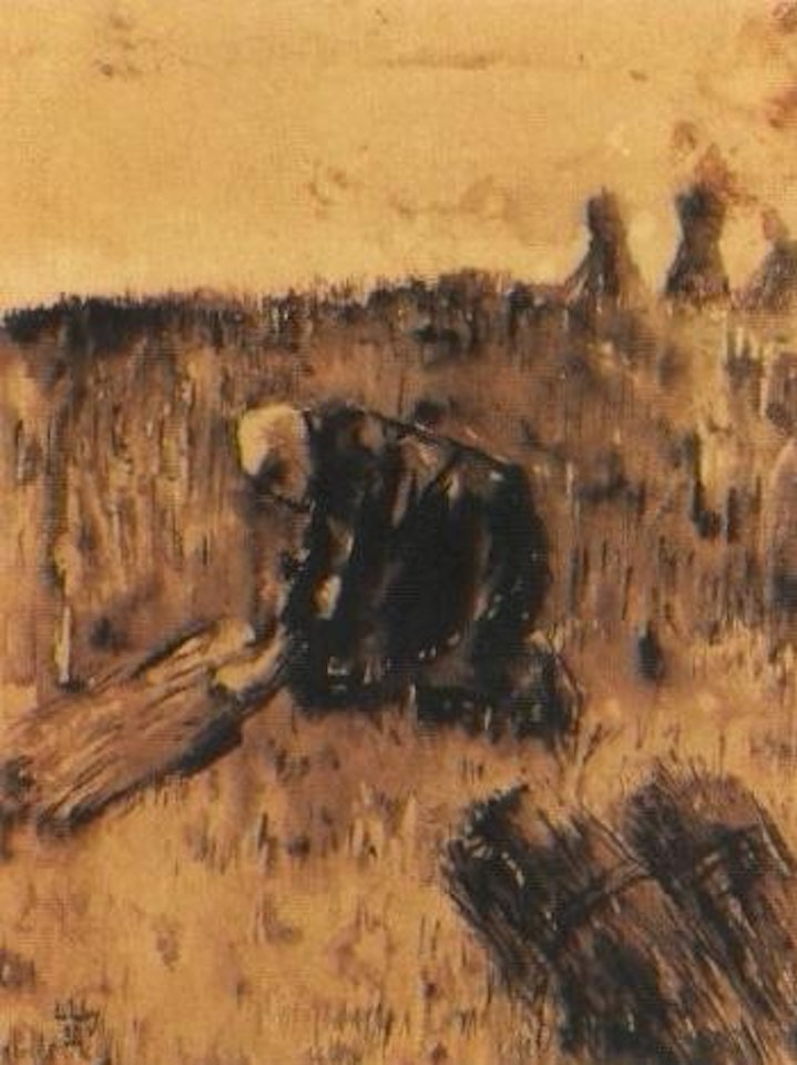 Tying up corn by Lesser Ury