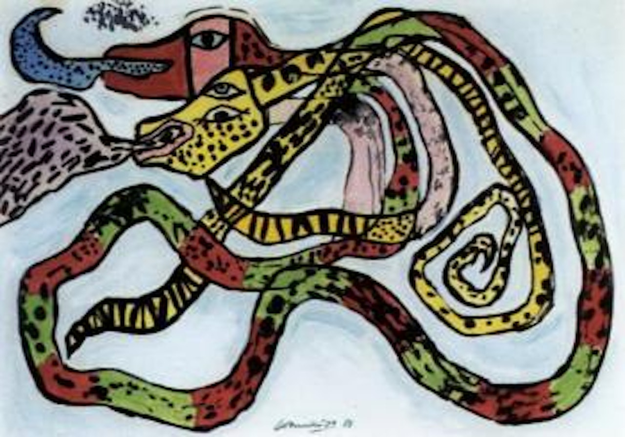 Two snakes by Corneille