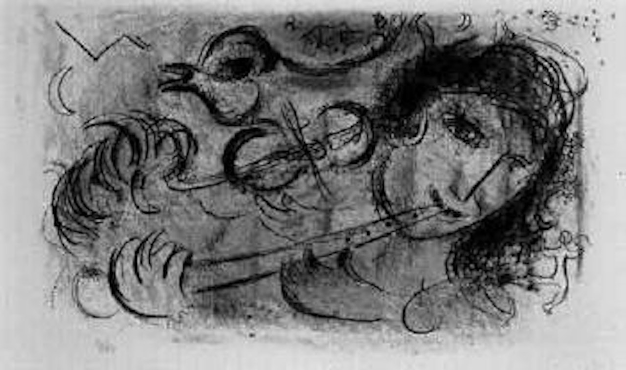 Le joueur de flute by Marc Chagall