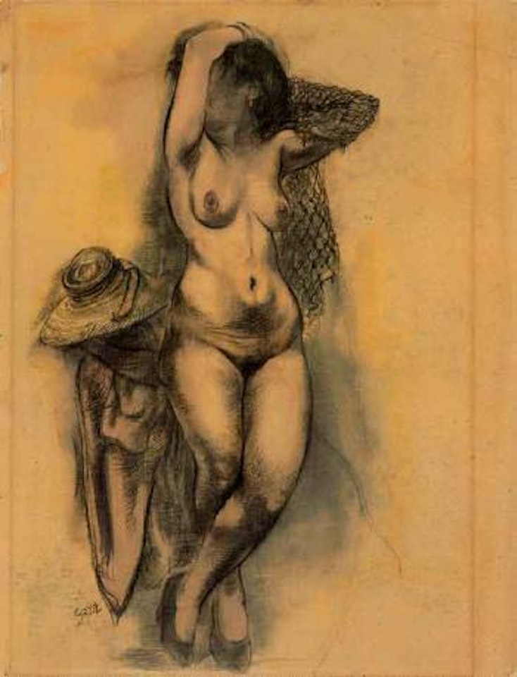 Standing female nude by George Grosz