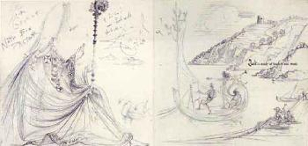 Bishop's blessing over Port Lligat by Salvador Dali