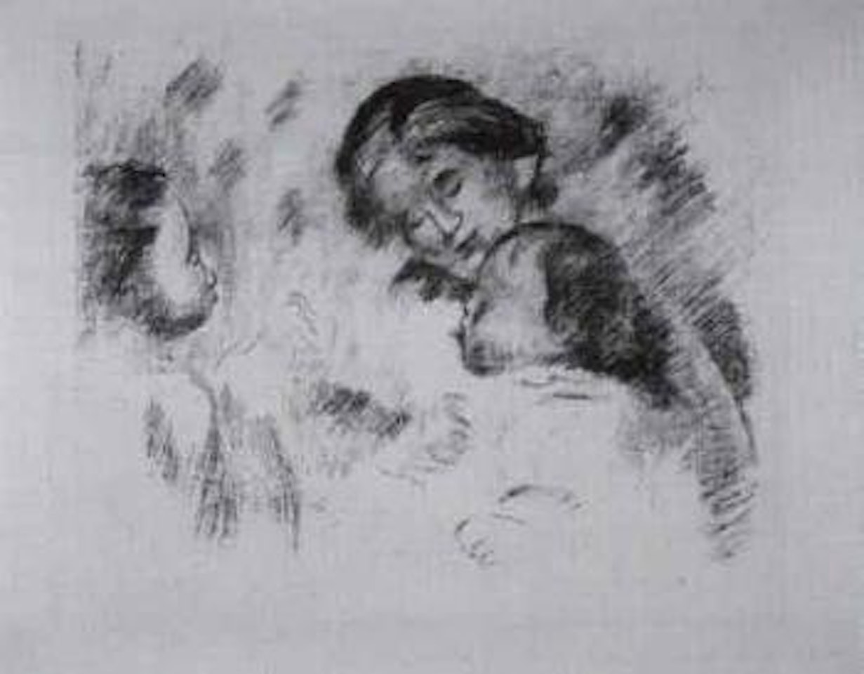 Une mere et deux enfants by Pierre-Auguste Renoir