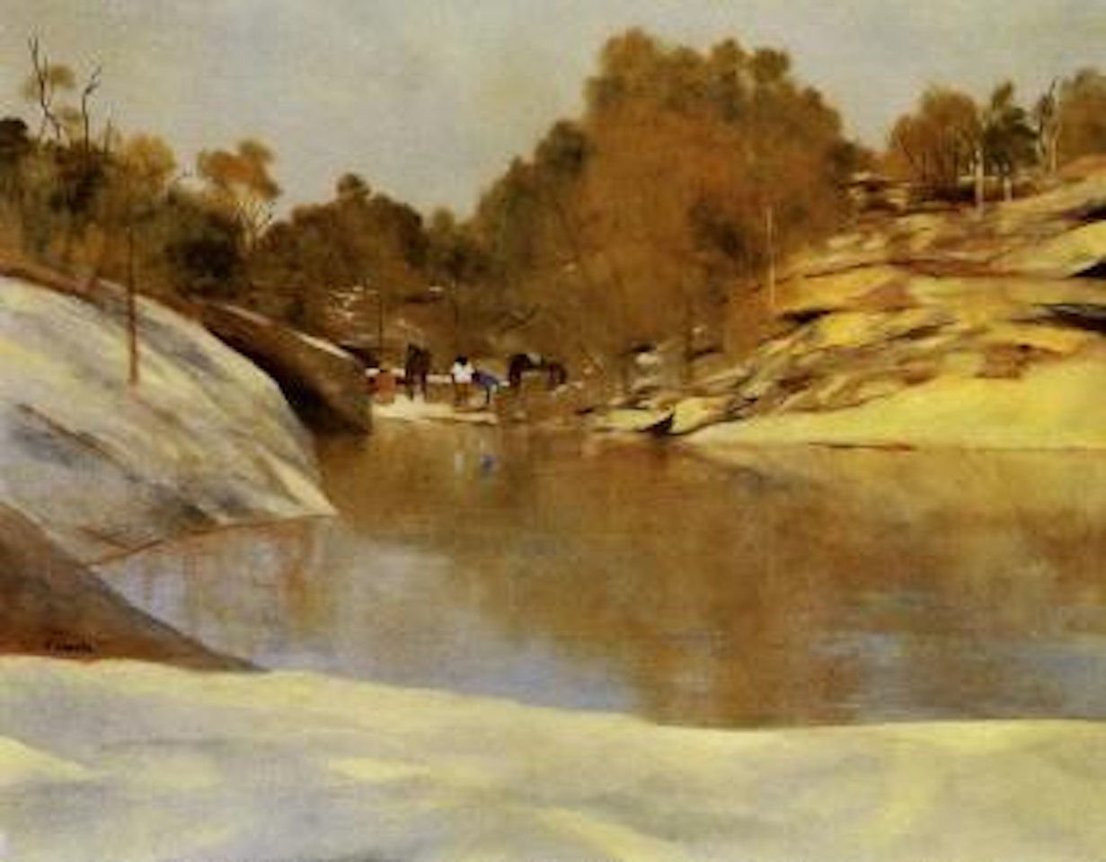 Deighton river crossing III by Ray Austin Crooke