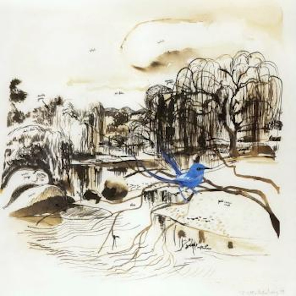Blue wren by Brett Whiteley