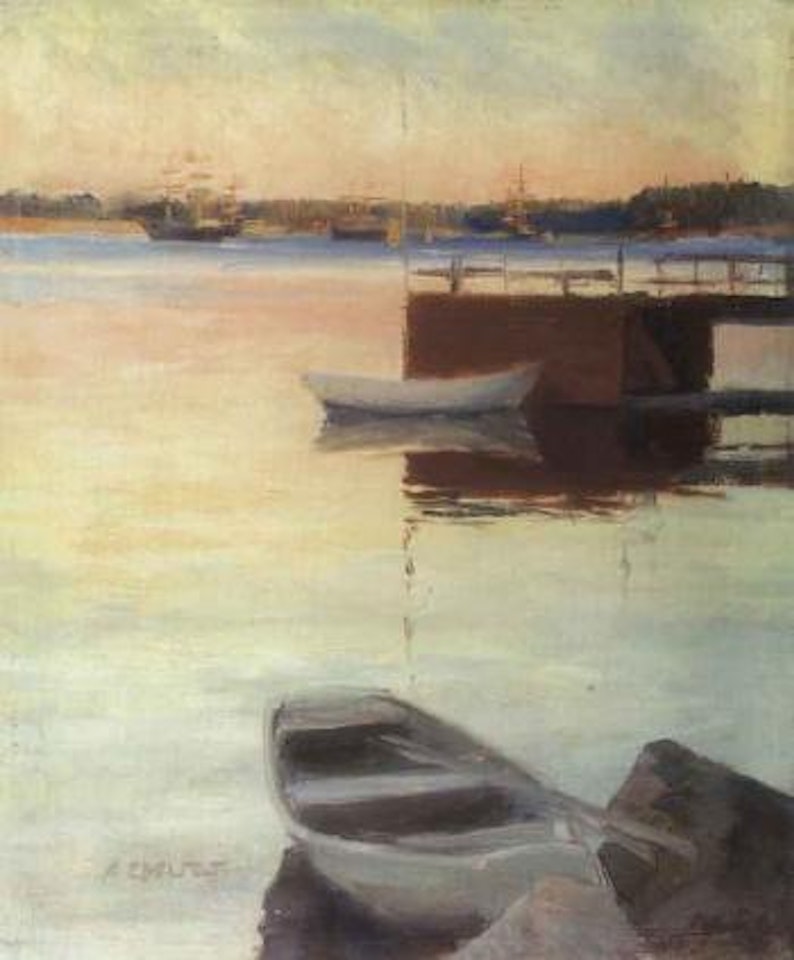 Anchored off Haiko jetty by Albert Edelfelt