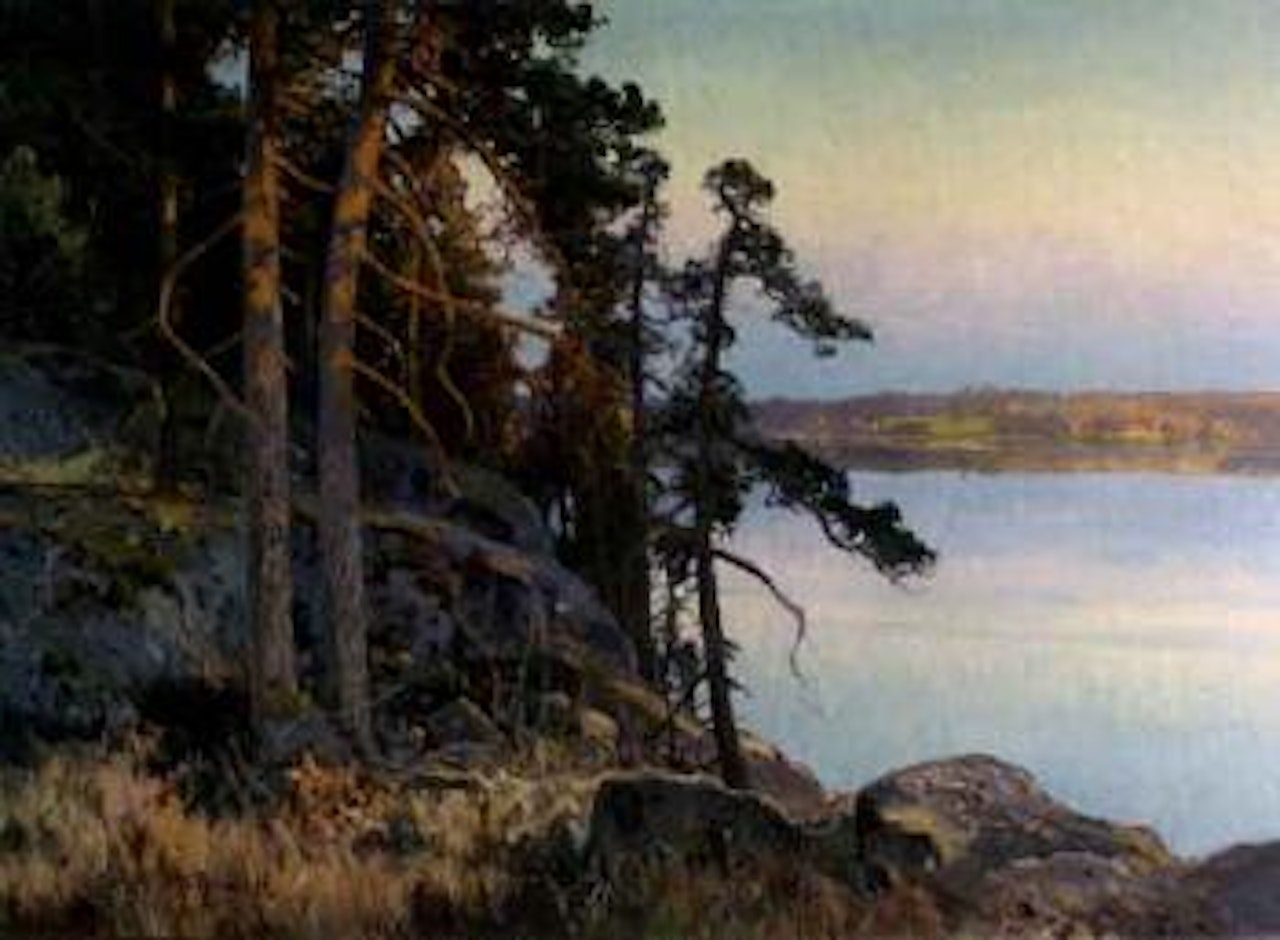 Lake landscape by Carl Brandt