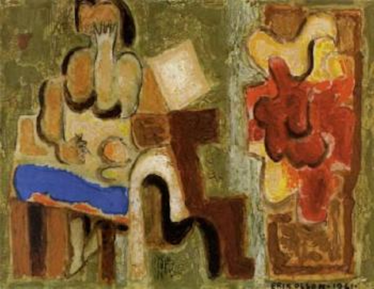 Composition with female figure by Erik Olson