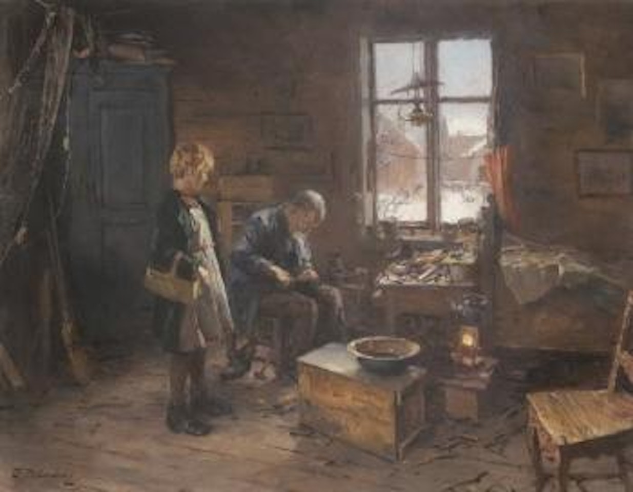 Small girl visiting the workshop by Even Ulving