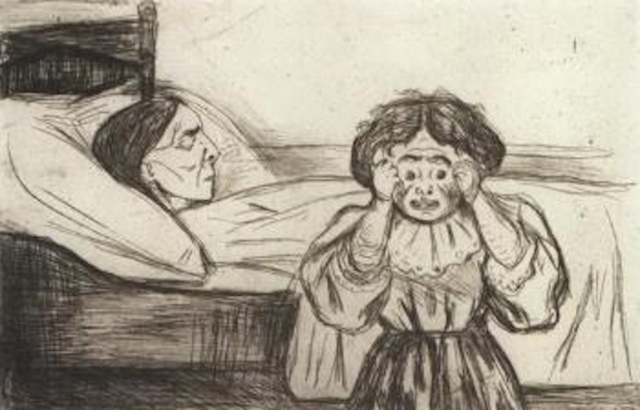 The dead mother and the child by Edvard Munch