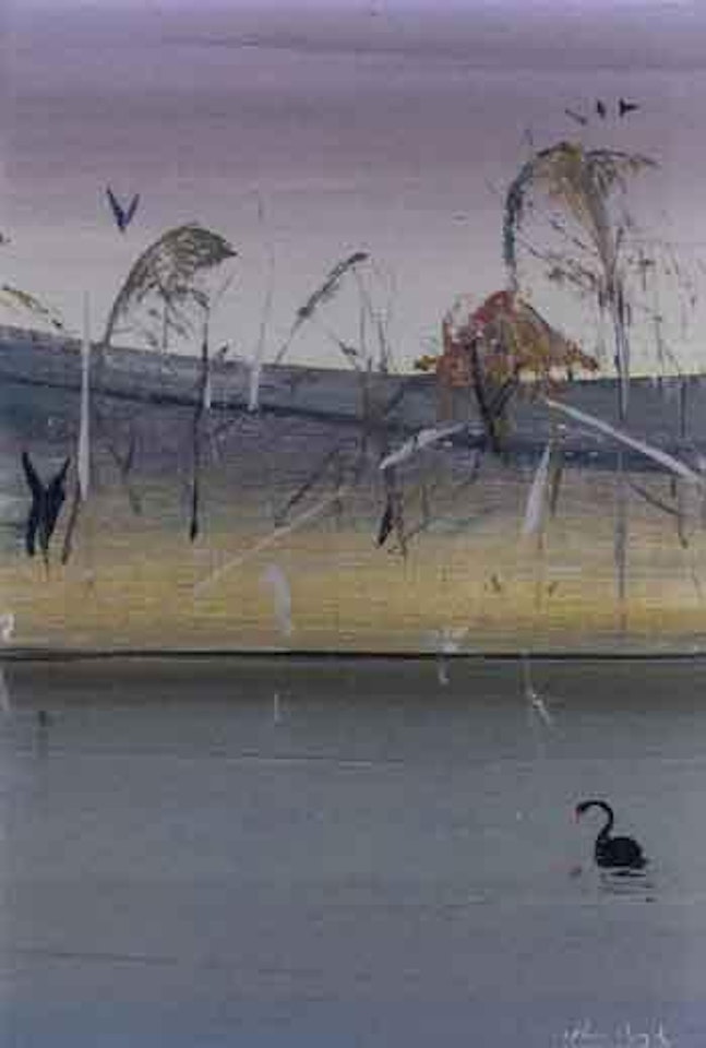Shoalhaven with Swan by Arthur Merric Bloomfield Boyd