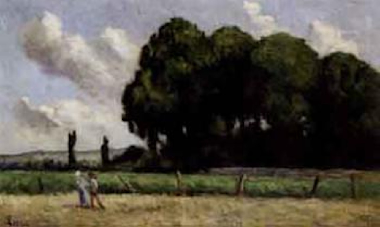 Deux paysans dans un champ a Mirecourt by Maximilien Luce