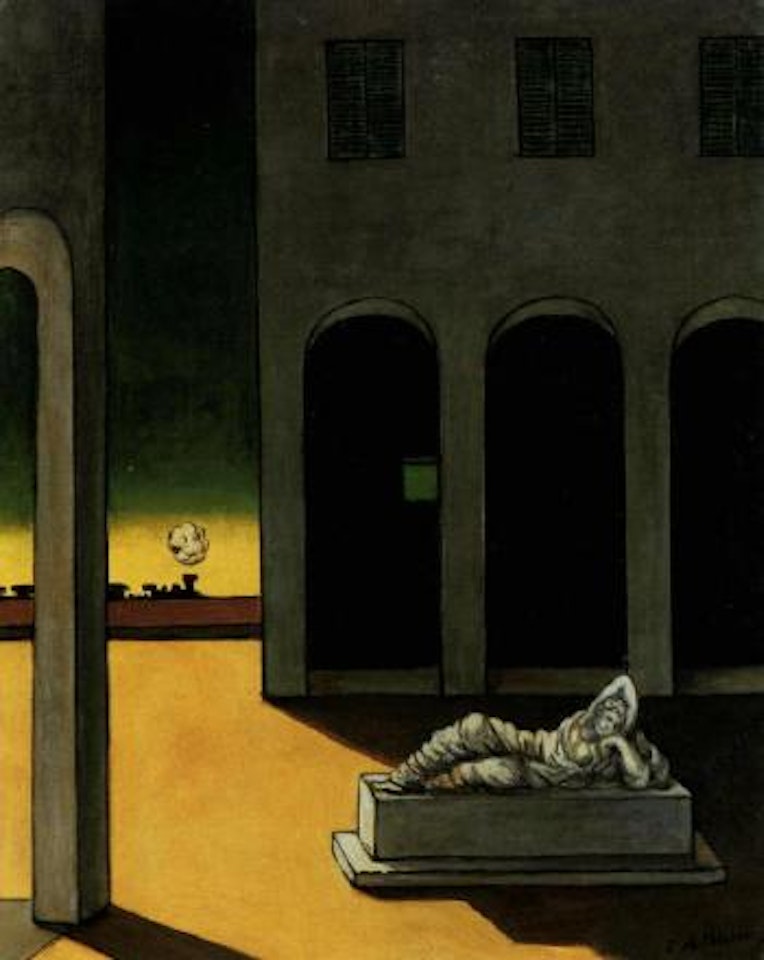 Italian square with Arianna by Giorgio de Chirico