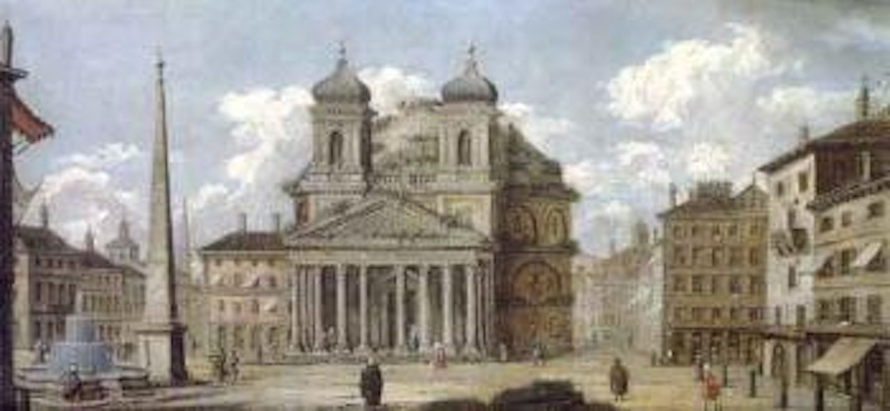 View of the Pantheon by Roman School