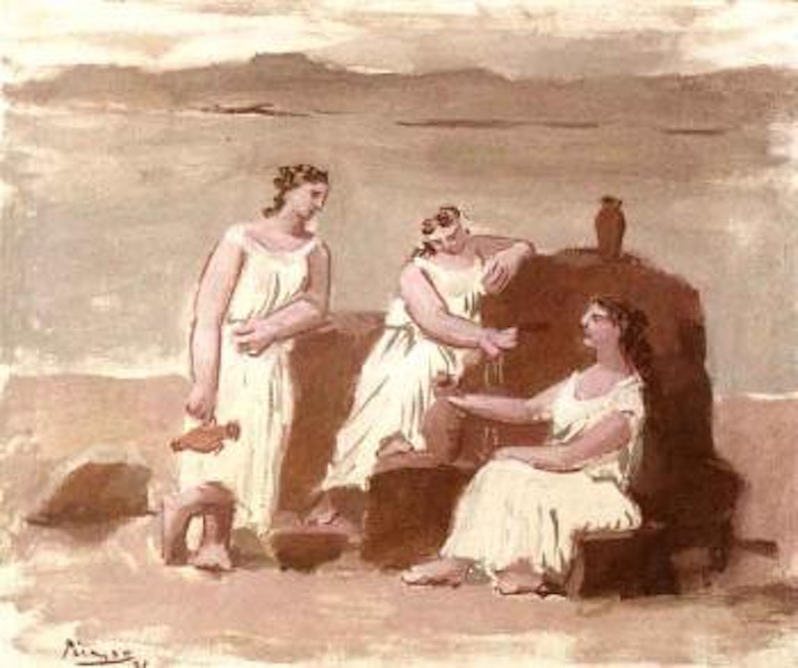 Trois femmes a la fontaine by Pablo Picasso