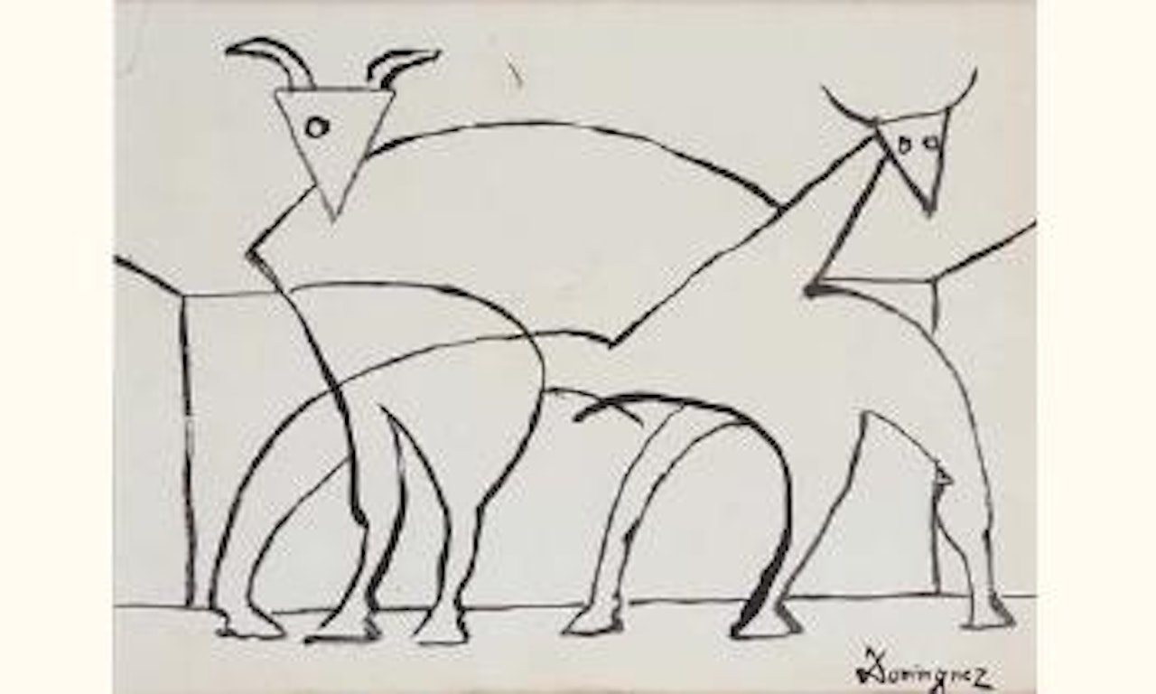Composition au taureau by Oscar Dominguez