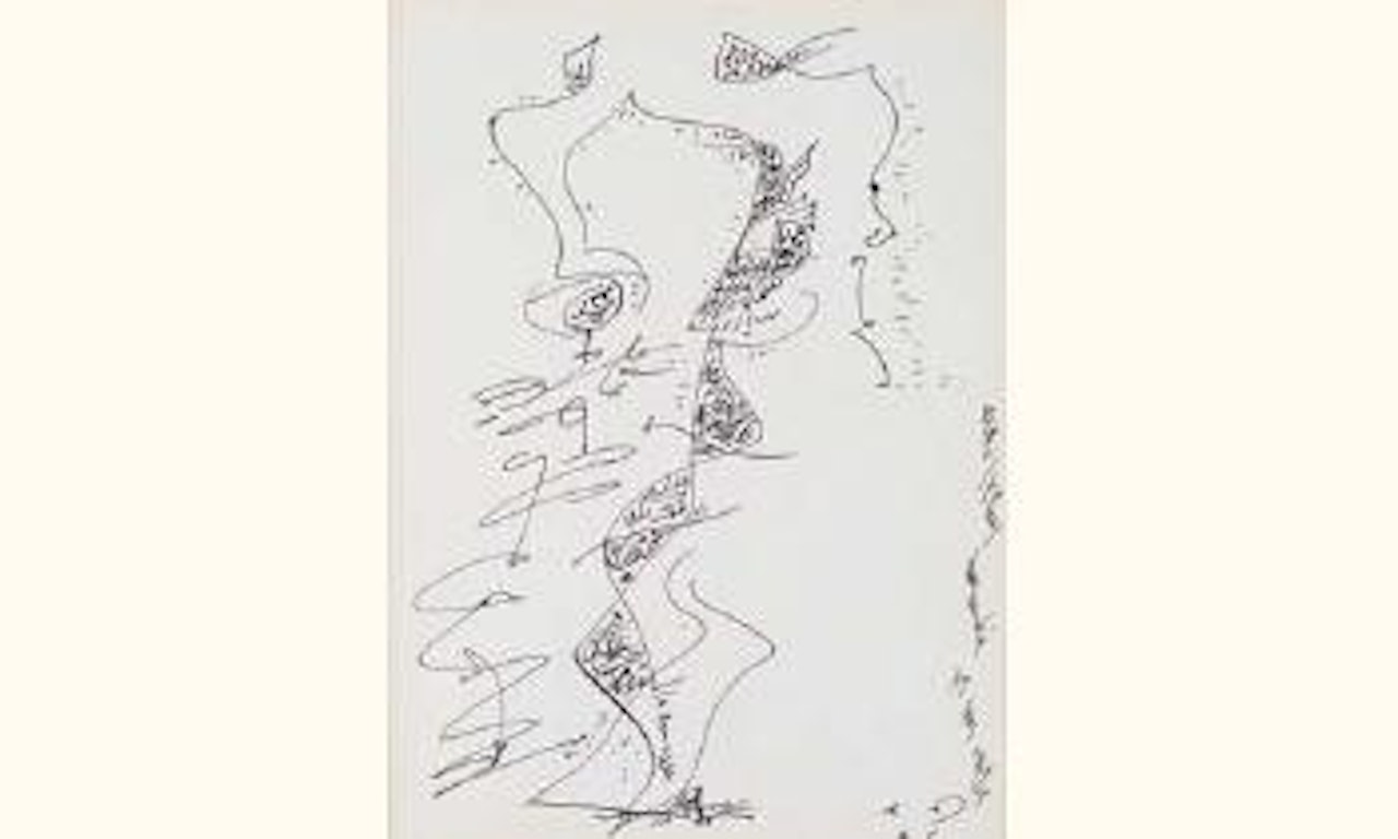 Fille tourmentee par une ombre by André Masson