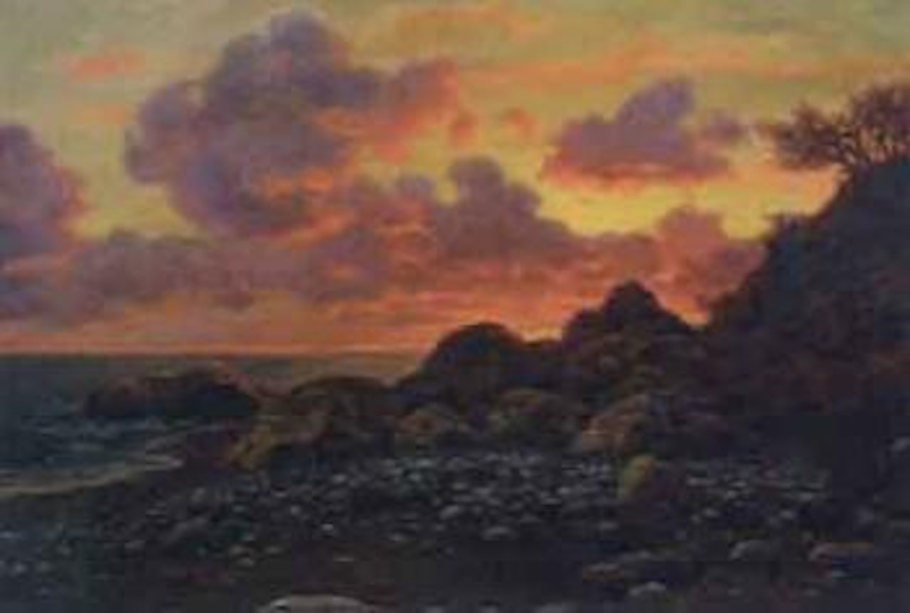 Coucher de soleil au bord de la mer by Ivan Fedorovich Choultse