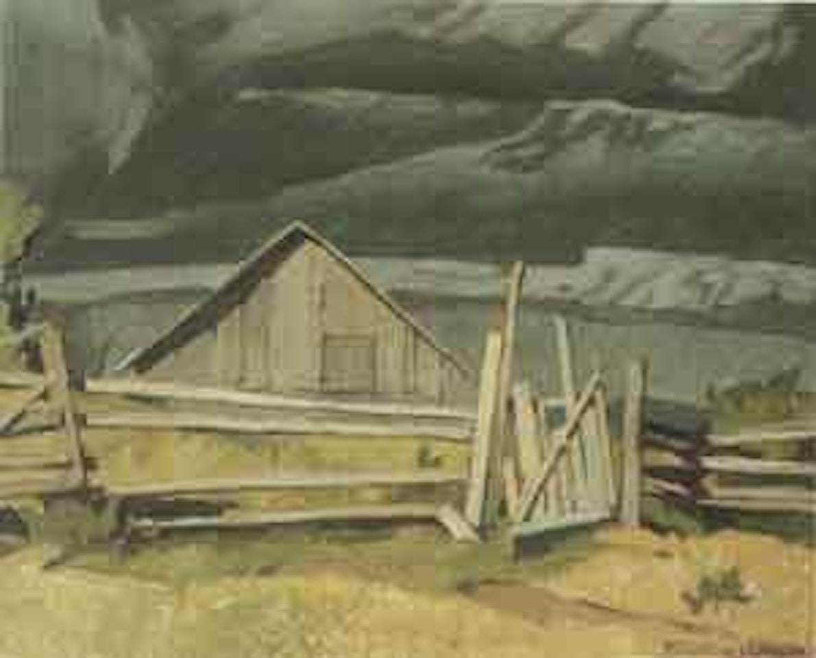 Farm gate, near Little Current, Manitoulin by Alfred Joseph Casson