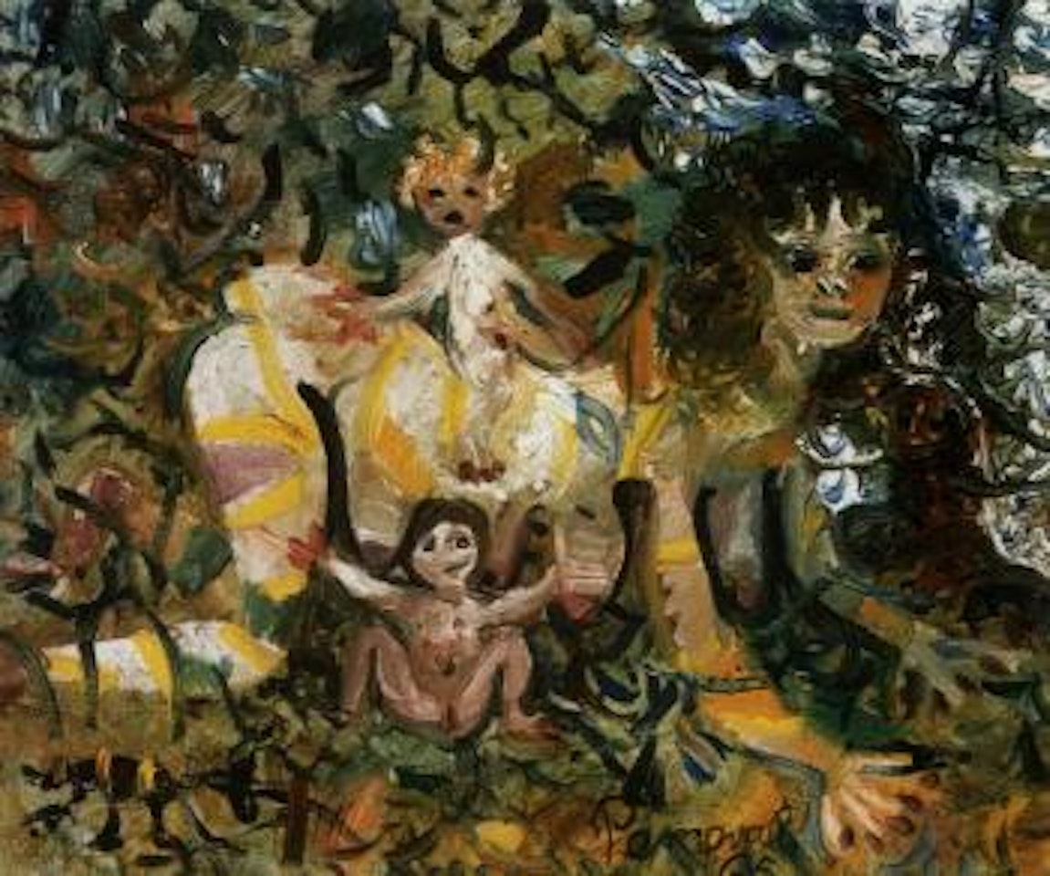 Mother playing with Romelus and Remus by John Perceval
