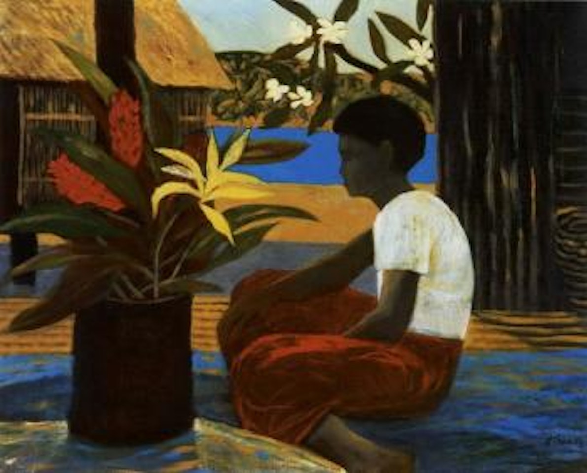 Boy with still life by Ray Austin Crooke