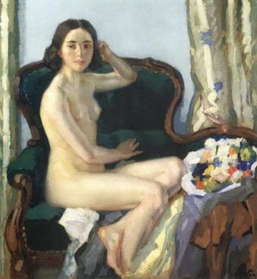 The sofa with Pauline by Leo Putz