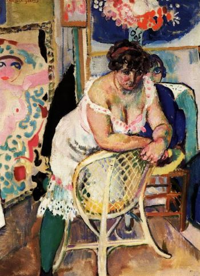 Corner of studio with model by Jan Sluyters