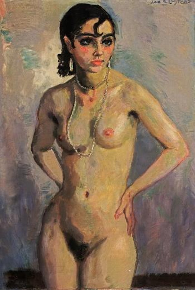 Nude with pearls by Jan Sluyters