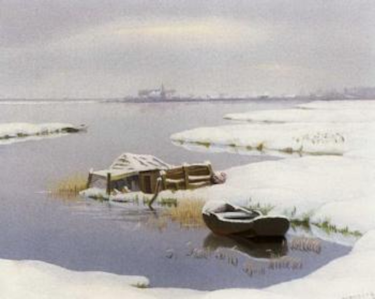 View of the water in winter by Dirk Smoorenberg