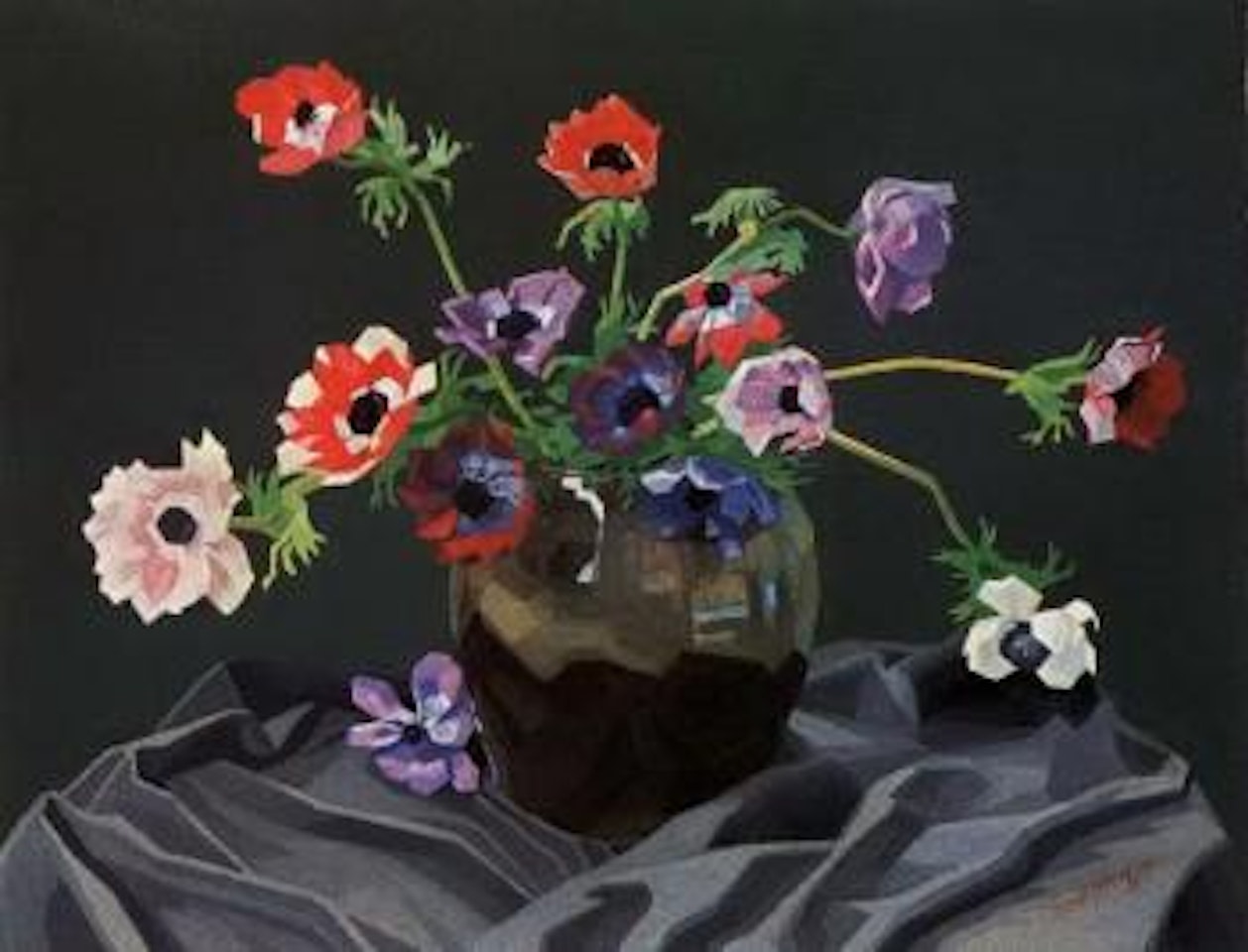 Still life with flowers by Dirk Smoorenberg