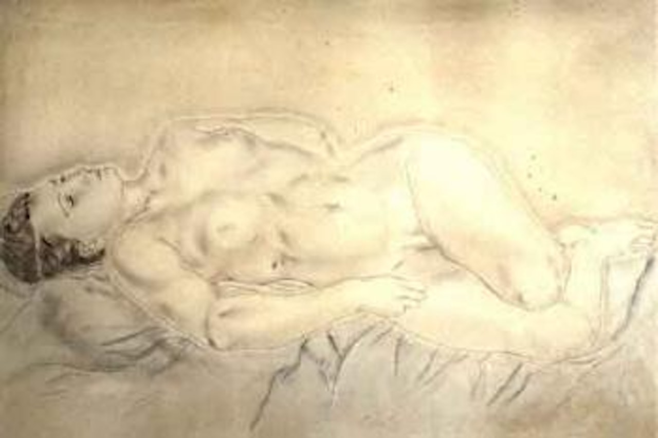 Femme nue couchee by Leonard Tsuguharu Foujita