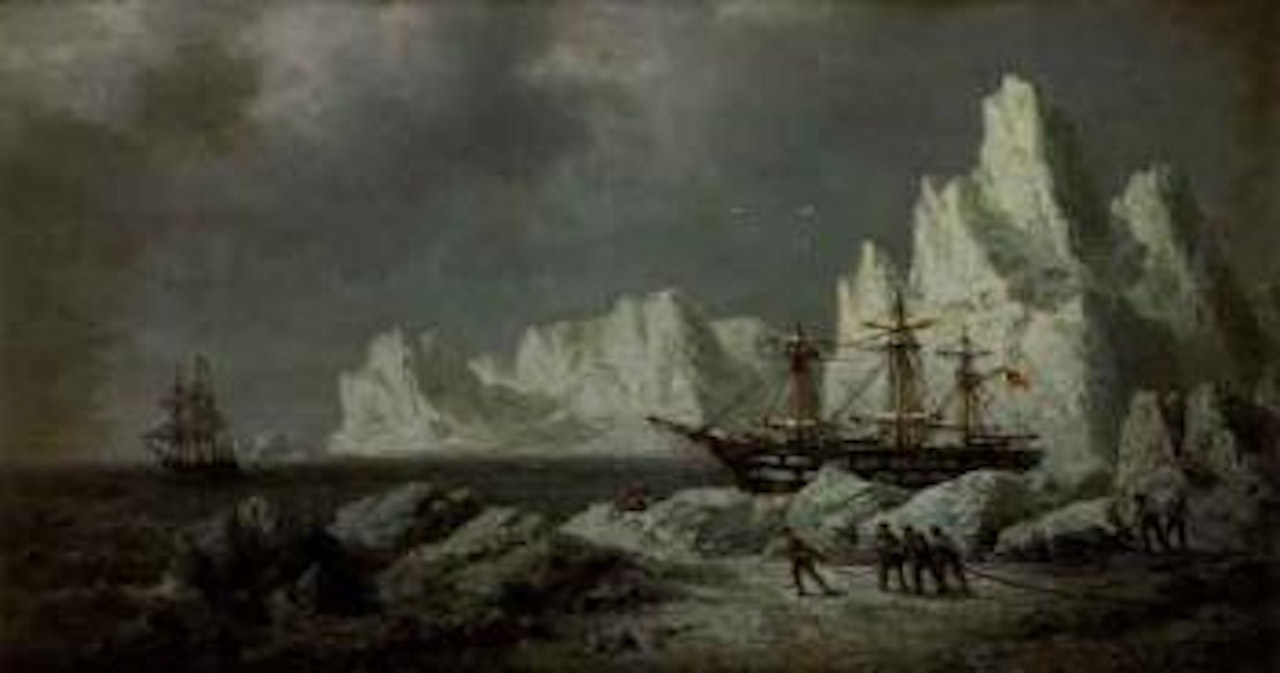 Les deux navires, L'Erbus et Le Terror by François Etienne Musin