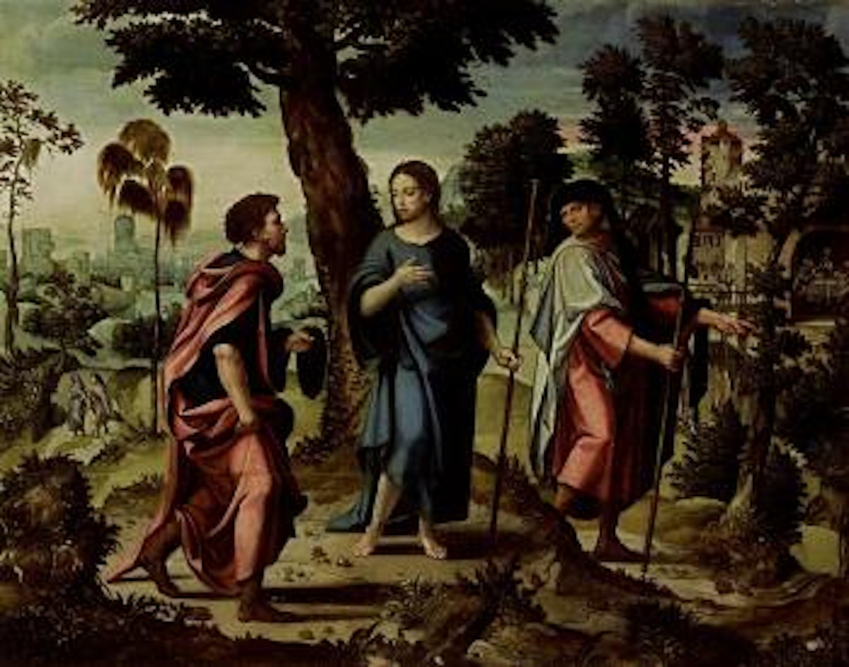 Christ and his Disciples on their way to Emmaus by Attributed to Pieter Coecke van Aelst I