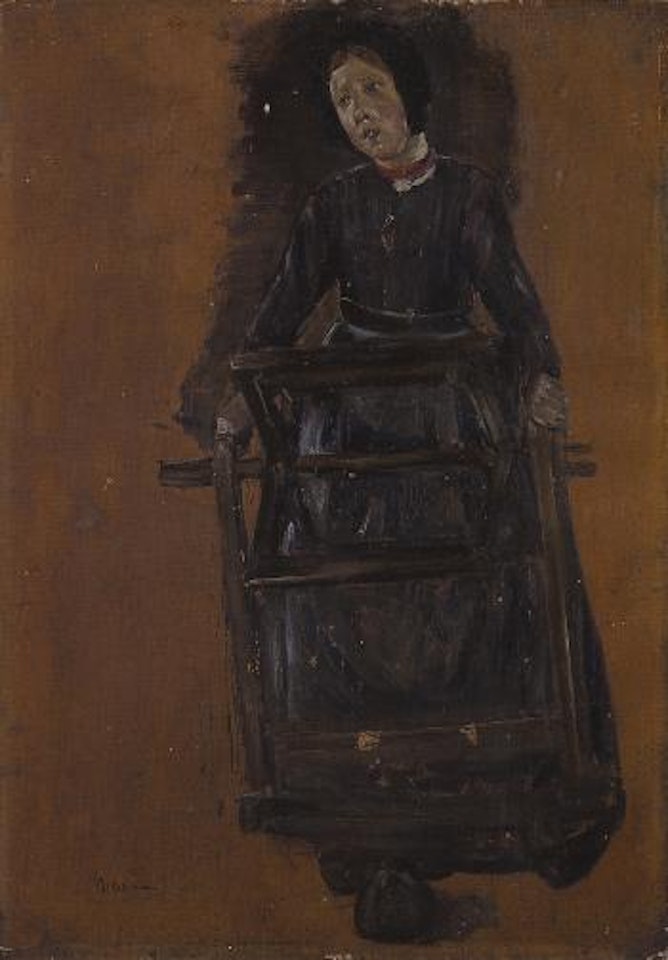 Girl with windlass by Max Liebermann
