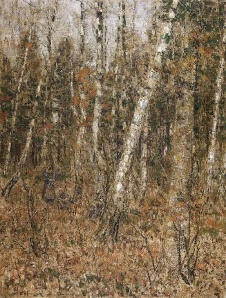 Woman gathering wood by Christian Rohlfs