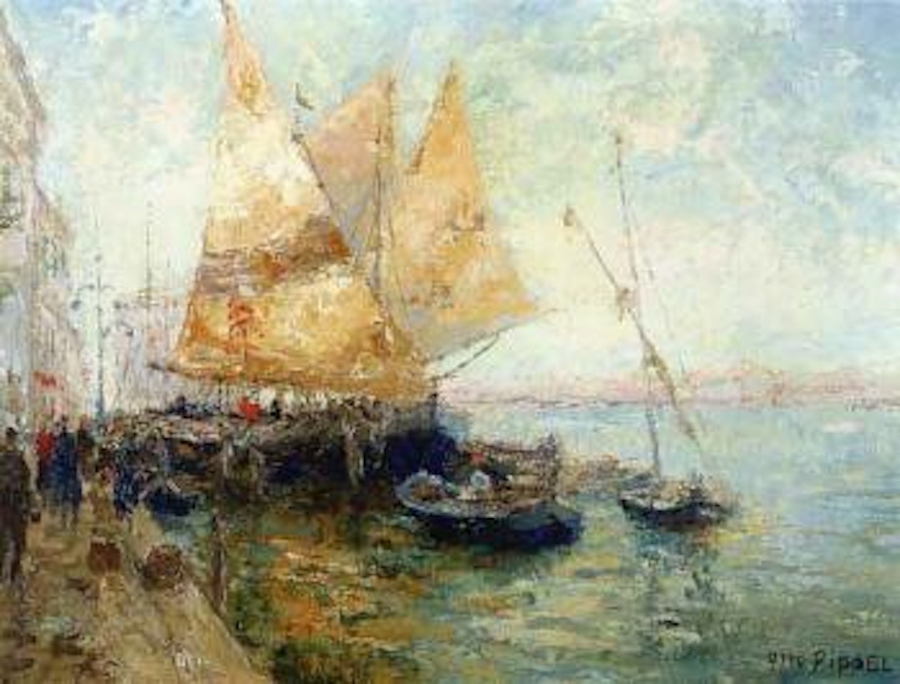 Fishing boats in Chioggia near Venice by Otto Pippel