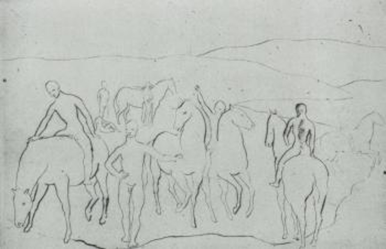 L'abreuvoir - chevaux au bain by Pablo Picasso